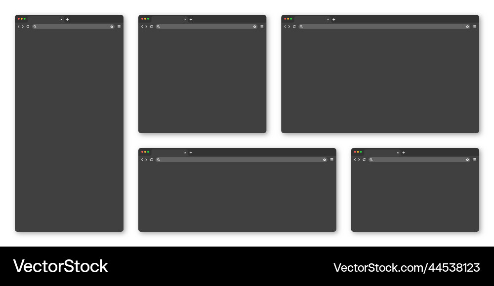 Blank web browser window with tab toolbar Blank web browser window with tab toolbar vector image