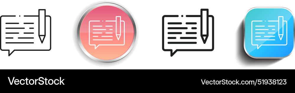Blog-Ikone dünn linear regelmäßig und Knopf Stil Blog-Ikone dünn linear regelmäßig und Knopf Stil vektorbild