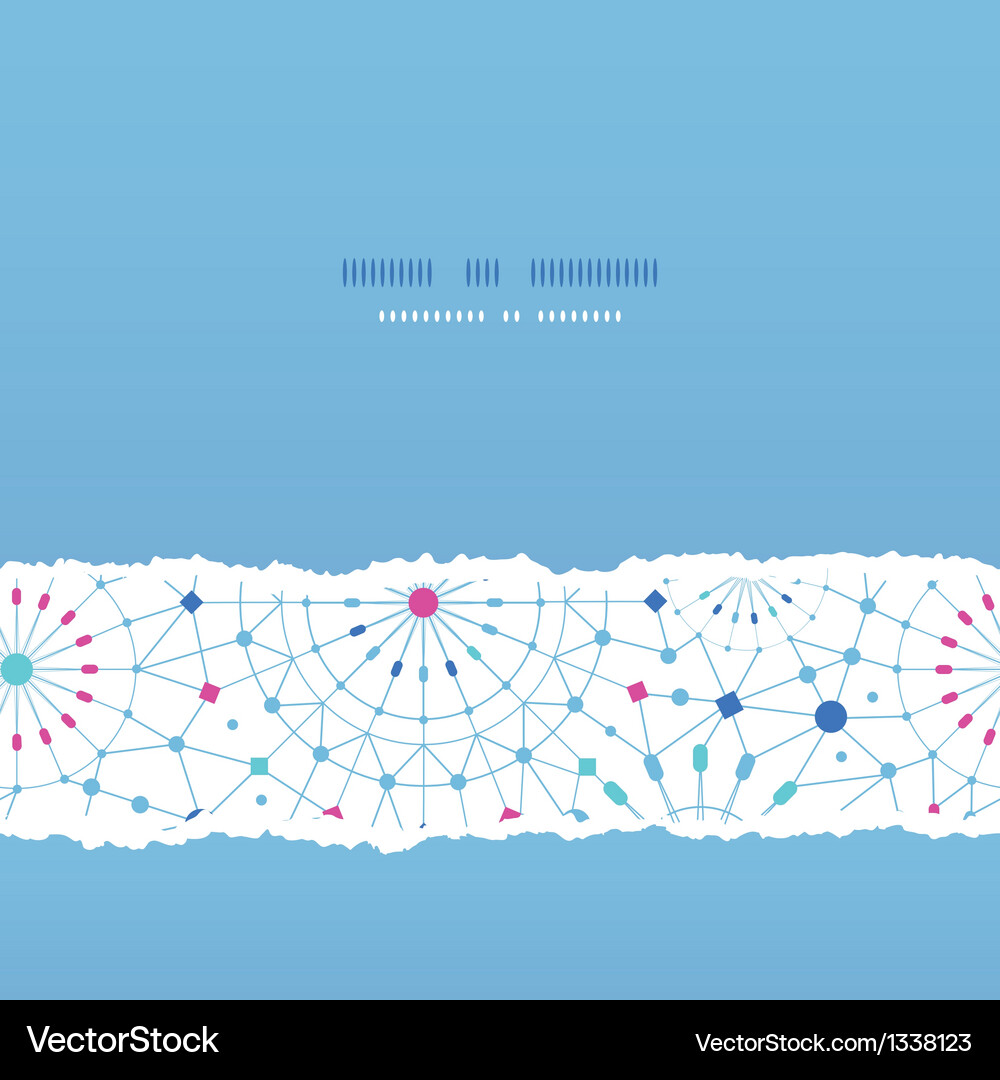 Blue Abstract Circles & Squares Pattern Vector Image