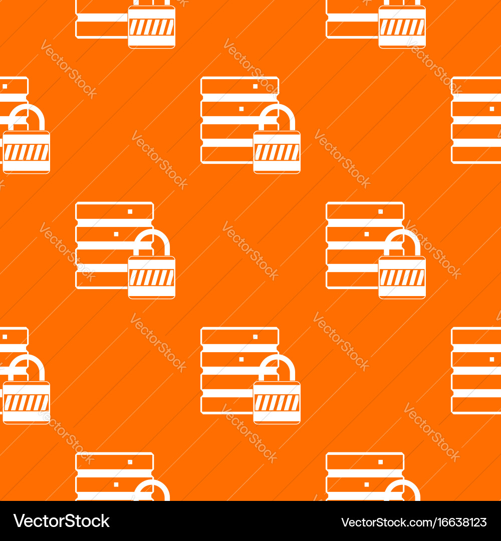 Database with padlock pattern seamless Vector Image