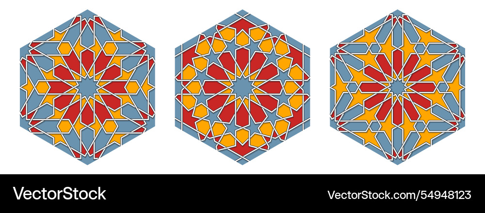 Elements of arabian seamless pattern in authentic vector image