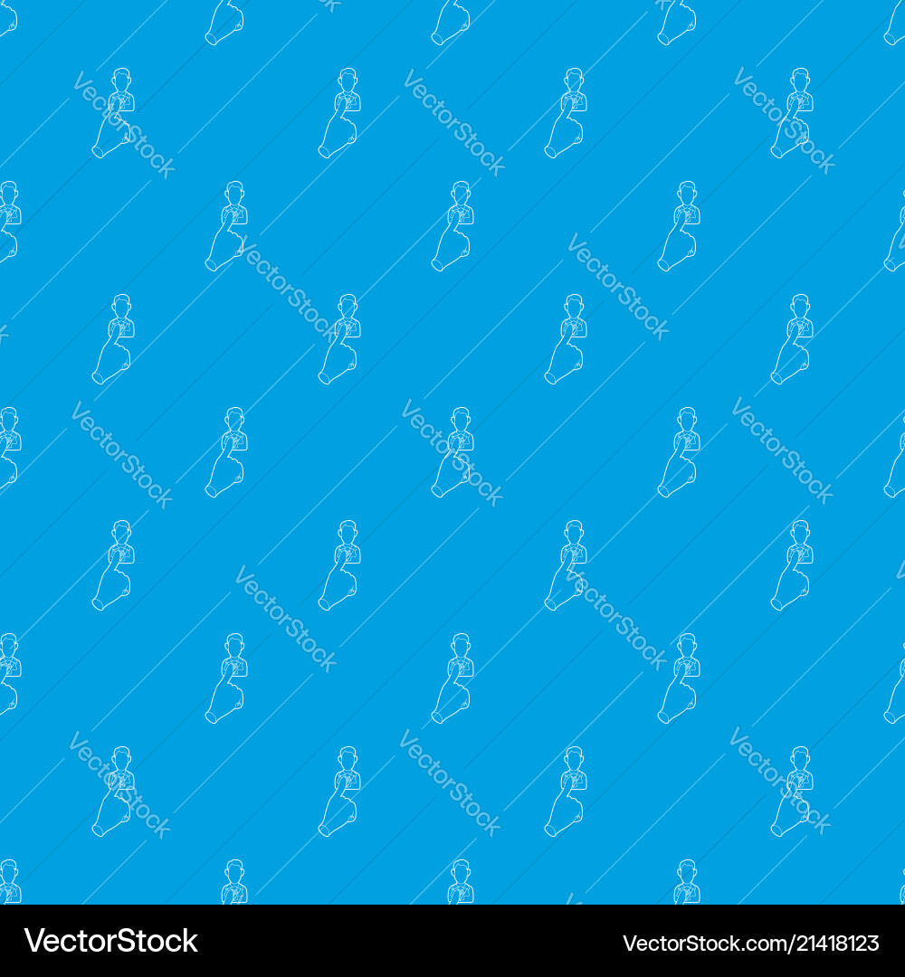 Hand cursor pointing to person pattern Vector Image