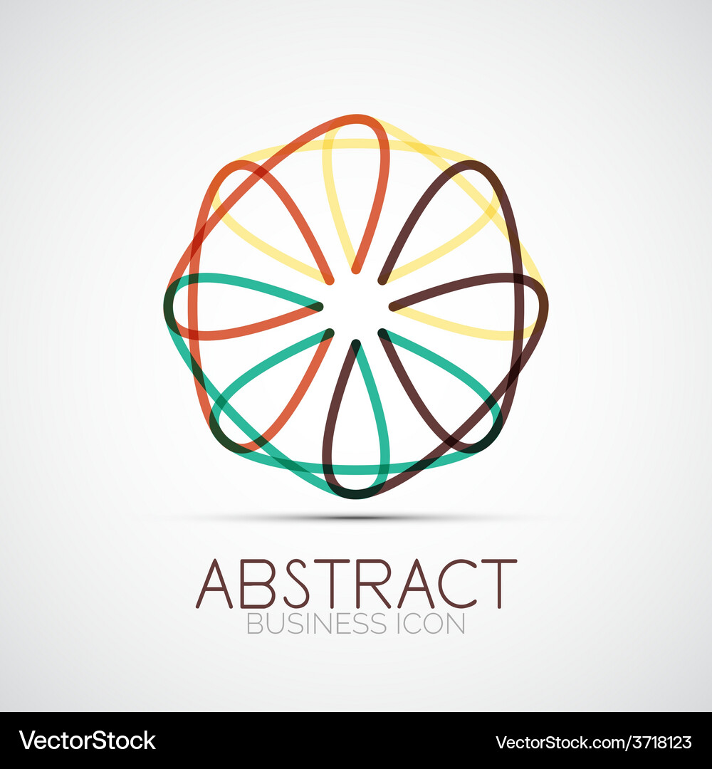 Line design loop logo Vector Image