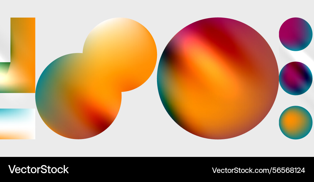 Abstract colorful shapes overlap creating vibrant Abstract colorful shapes overlap creating vibrant vector image
