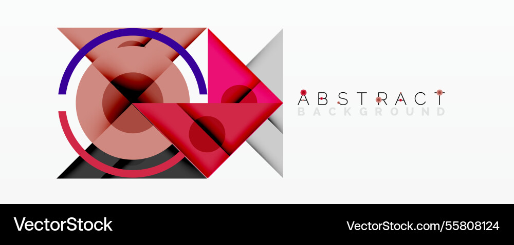 Abstract geometric composition with intersecting Vector Image
