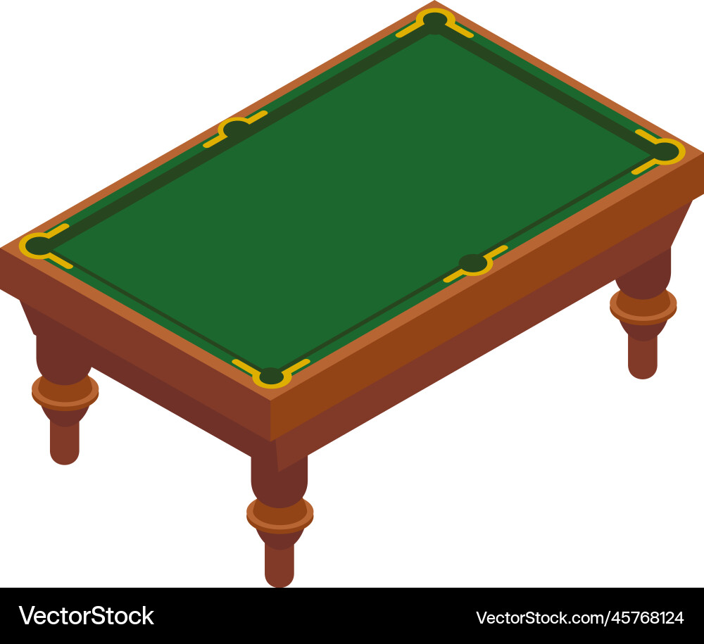 Billiards table isometric composition vector image