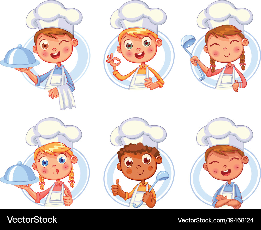 Chef Character Set - Cook Collection vector image