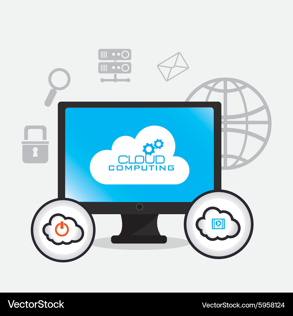 Cloud computing design Vector Image