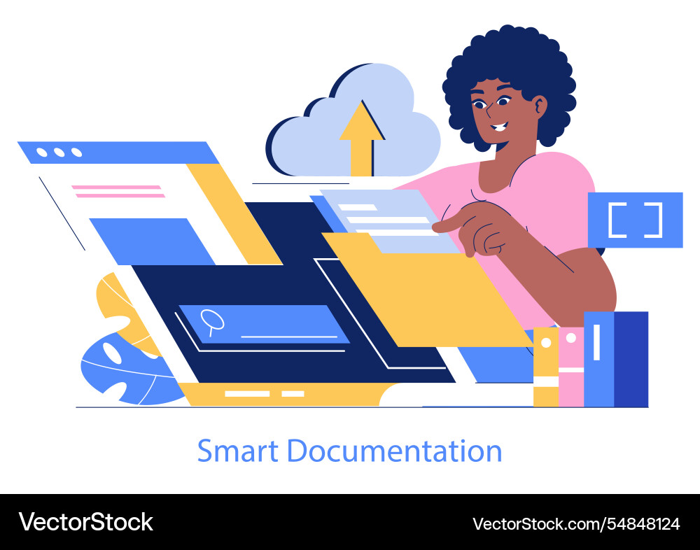 Development process automation flat Development process automation flat vector image