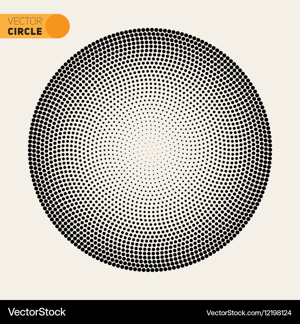 Fibonacci Circle Spiral Pattern vector image