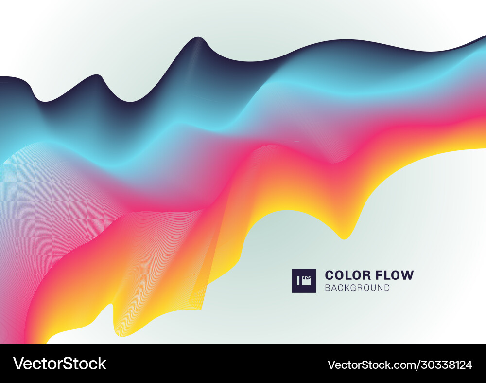 Fluid Color Gradient Abstract Background vector image