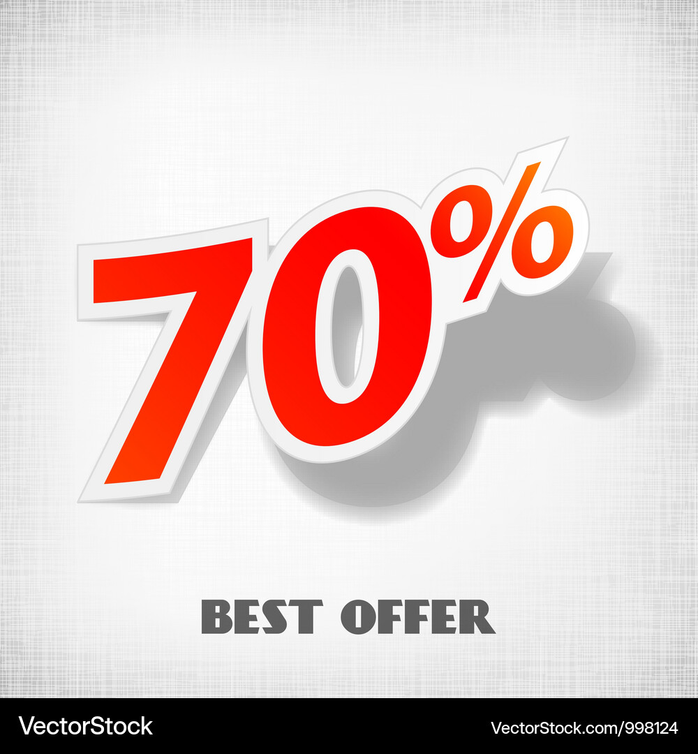 Label percent Vector Image