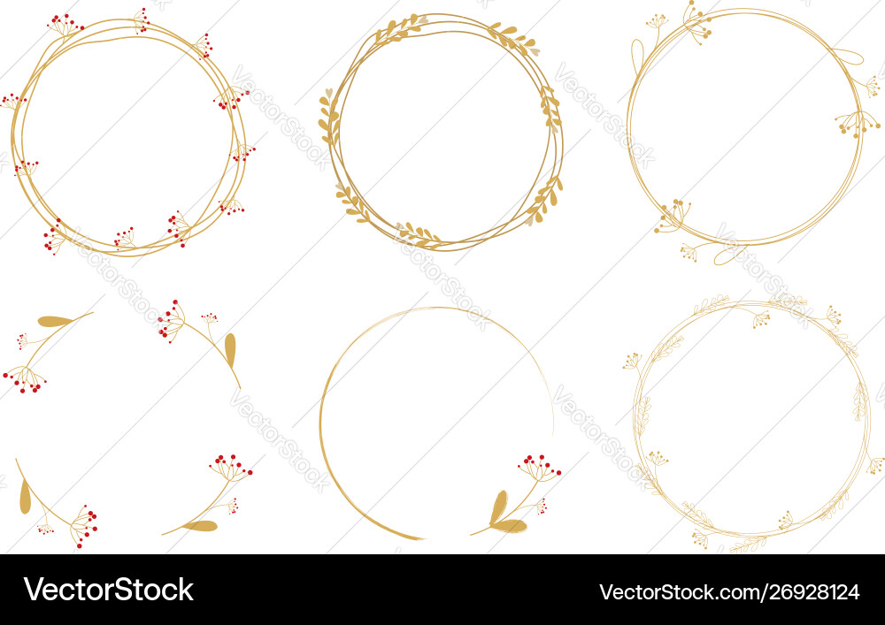Minimale goldene Löwenzahnkranz Sammlung Minimale goldene Löwenzahnkranz Sammlung vektorbild