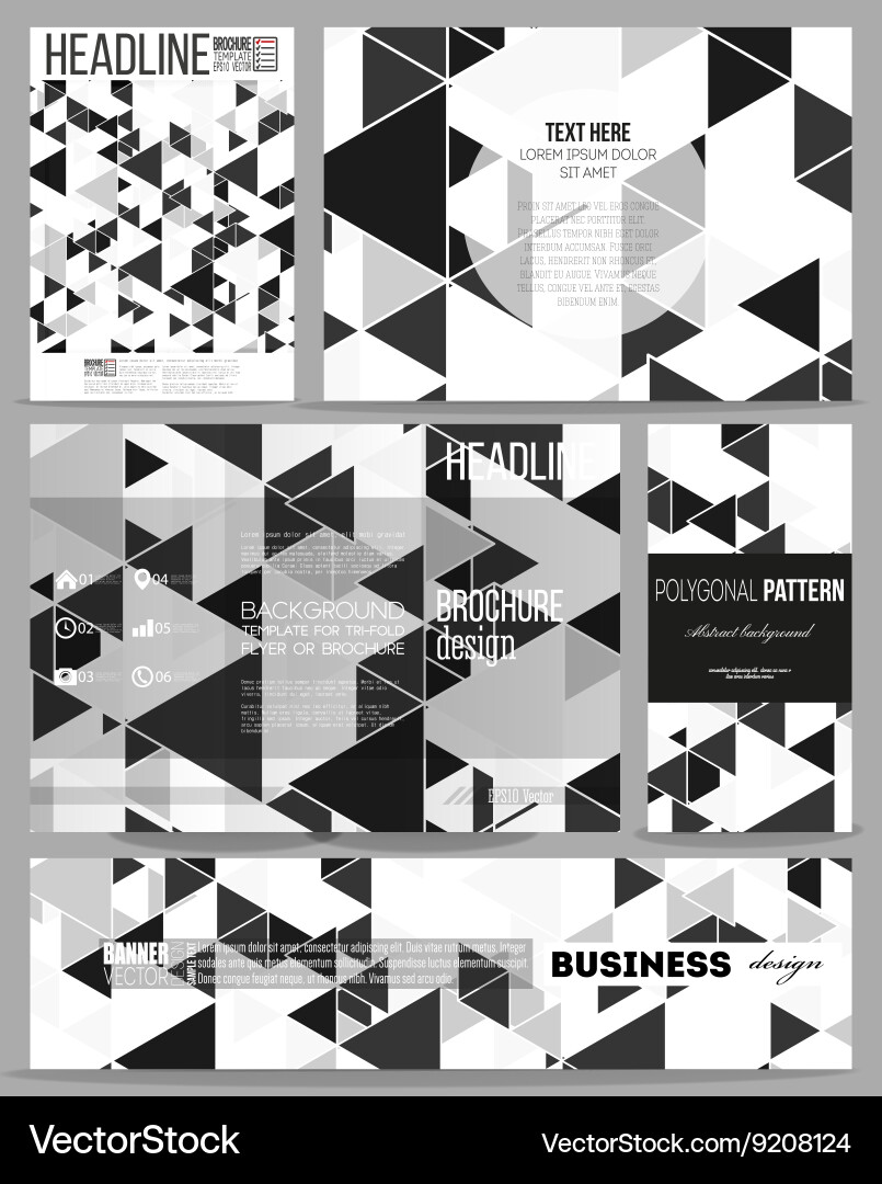 Set of business templates for presentation Vector Image