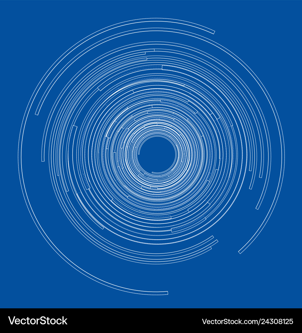 Abstract futuristic hud object Abstract futuristic hud object vector image