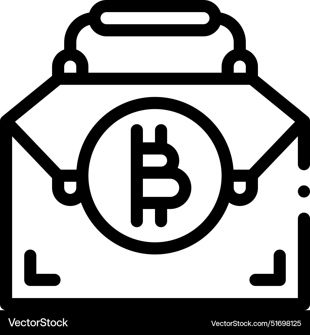 Briefcase icon thin linear style design isolated Briefcase icon thin linear style design isolated vector image