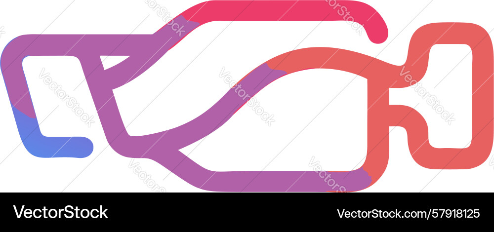 Conceptual abstract connection handshake icon Vector Image