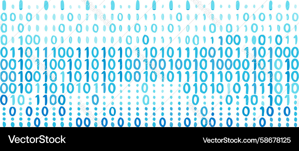 Digital Binary Code Stream Vector Image