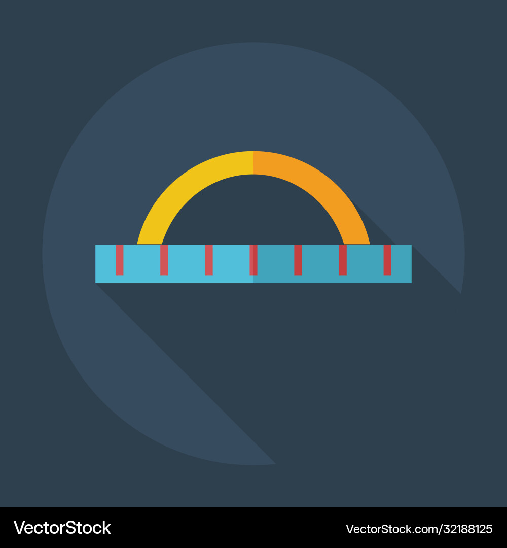 Flat modern design with shadow icons ruler vector image