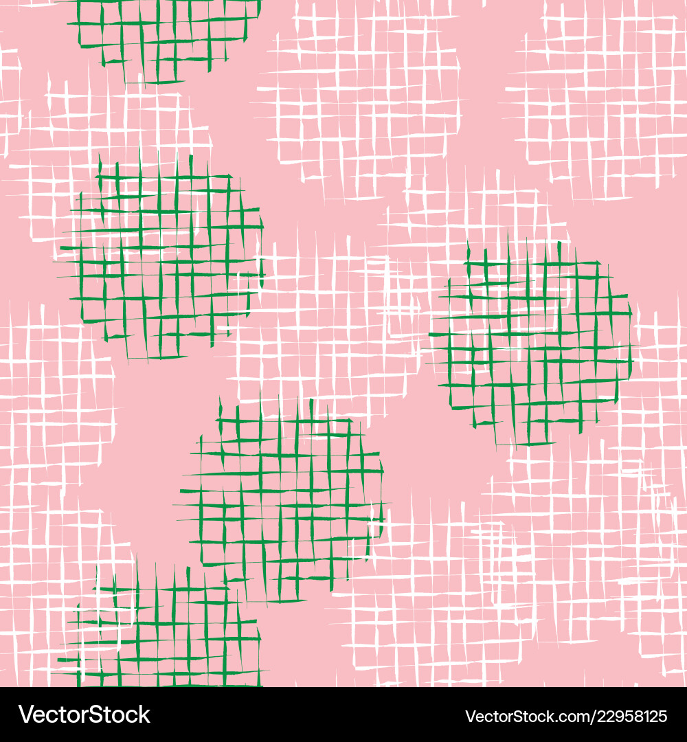 Textured Scribble Grid Pattern vector image