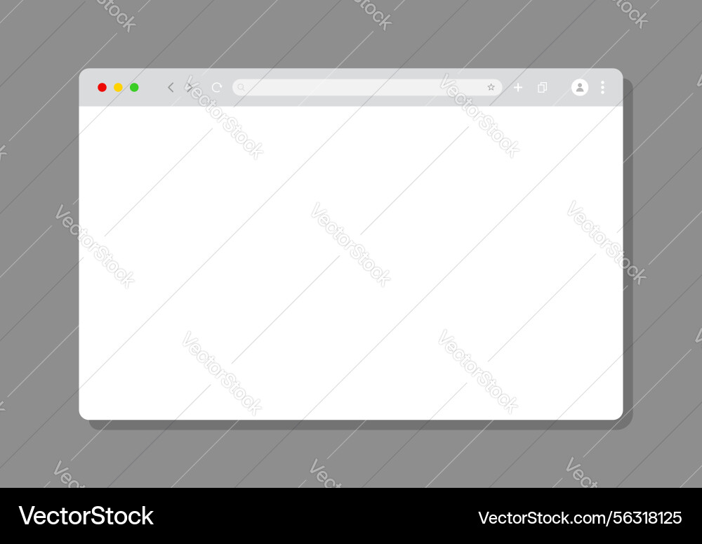 Web browser user interface blank mockup template vector image