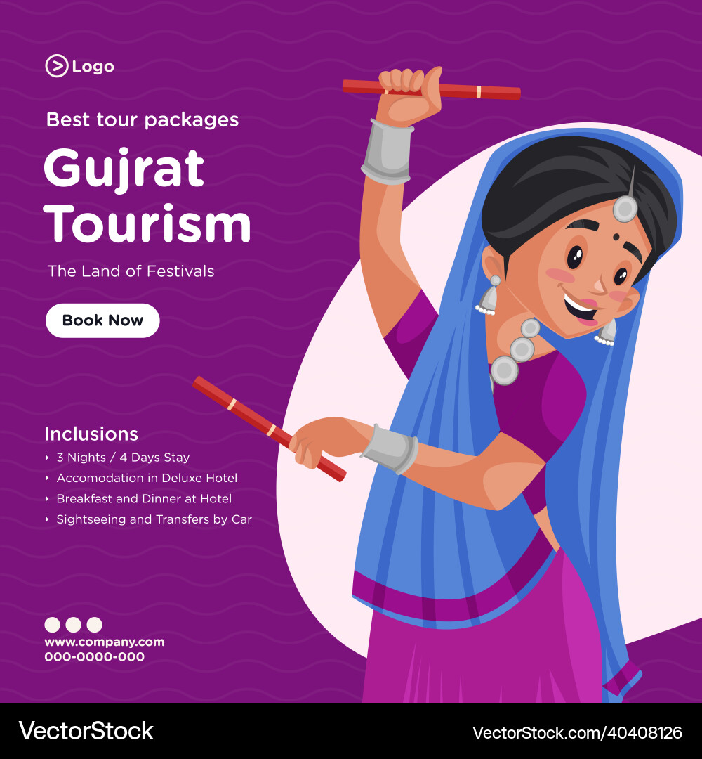 Banner-Design von gujarat Tourismus Banner-Design von gujarat Tourismus vektorbild