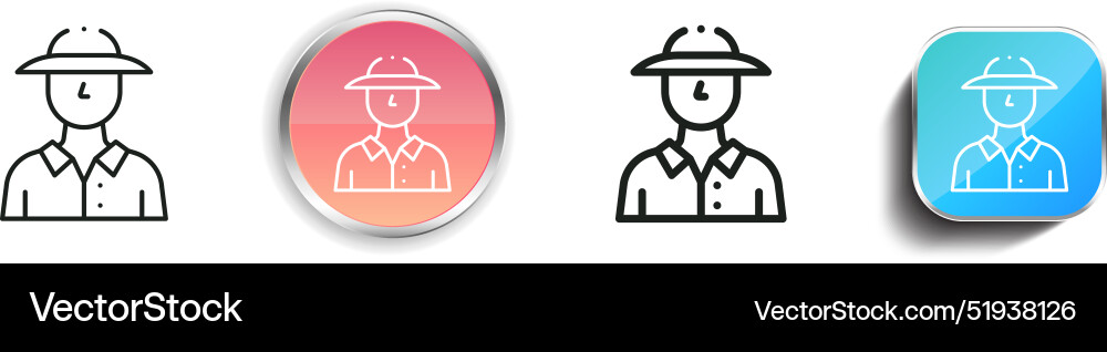 Blogger-Symbol dünne lineare regelmäßige und Schaltfläche Stil Blogger-Symbol dünne lineare regelmäßige und Schaltfläche Stil vektorbild