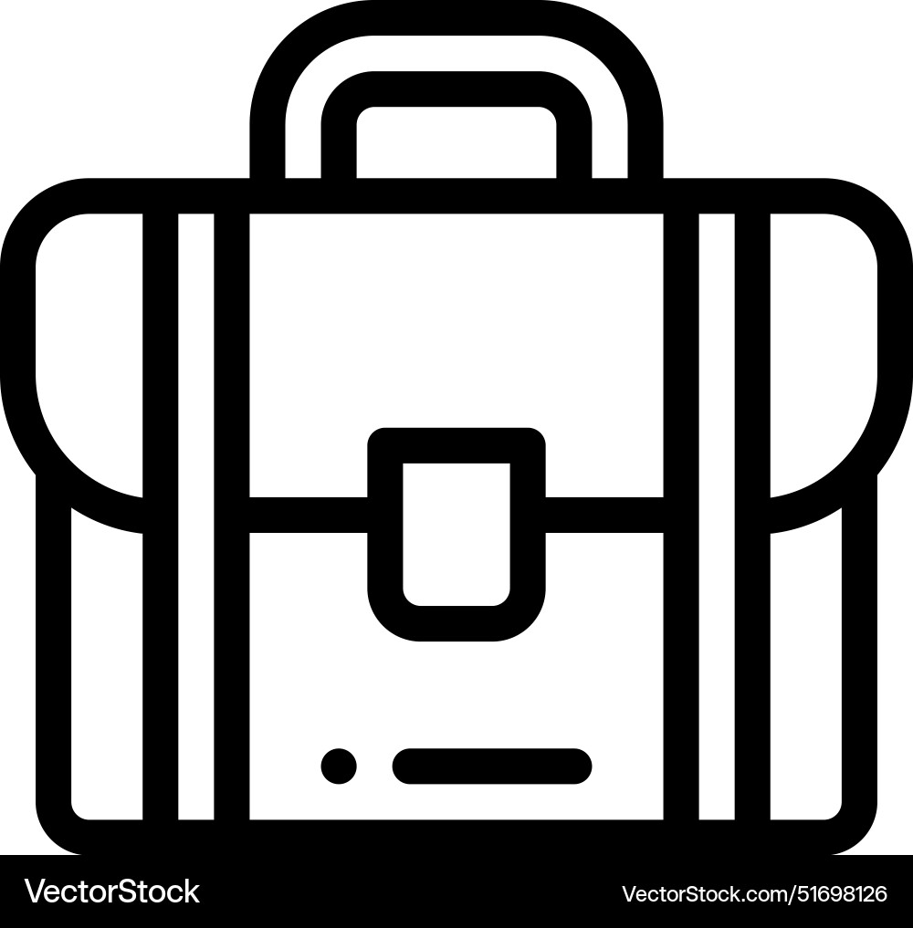 Briefcase icon thin linear style design isolated Briefcase icon thin linear style design isolated vector image