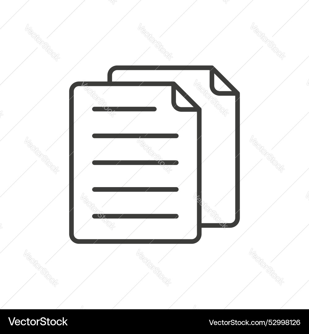 Duplicate icon set copy data files symbol Vector Image
