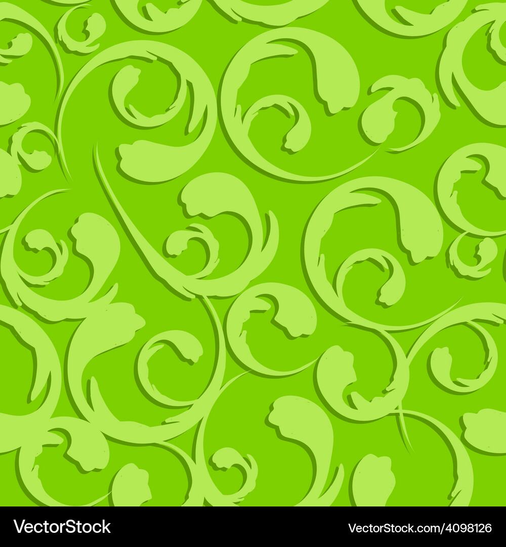 Elegant Floral Scroll Pattern Vector Image