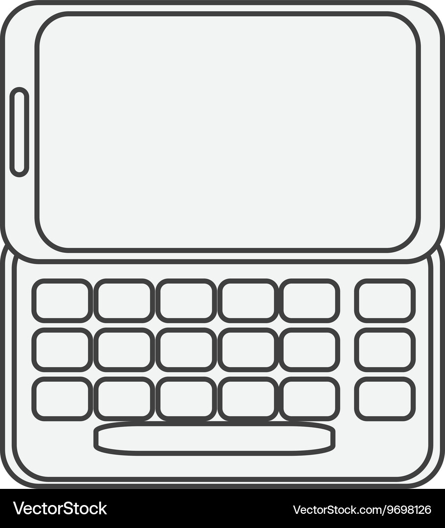 Slide cellphone with buttons icon Vector Image
