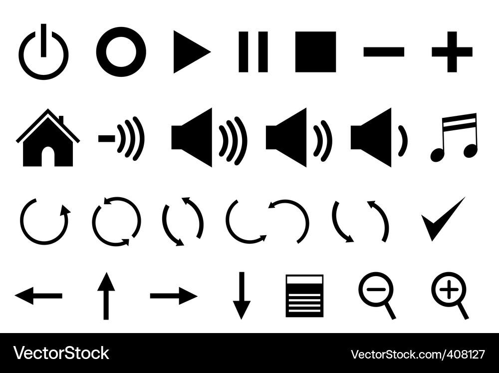 Modern Control Panel Icons Vector Image