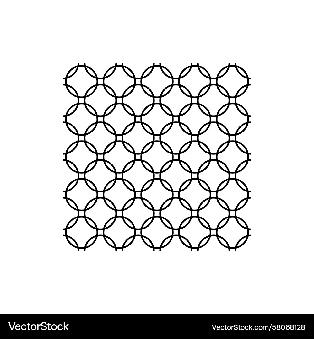 Black Loop Geometric Pattern Vector Image