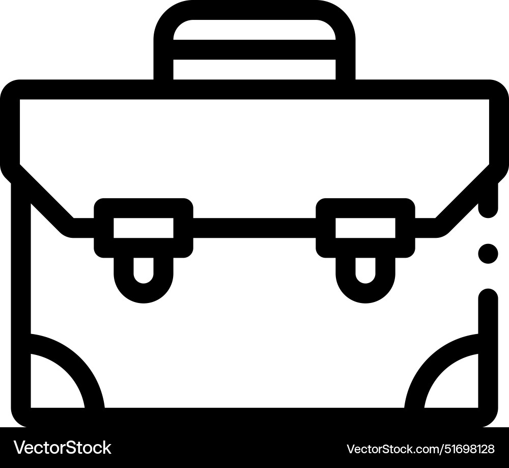 Briefcase icon thin linear style design isolated Briefcase icon thin linear style design isolated vector image
