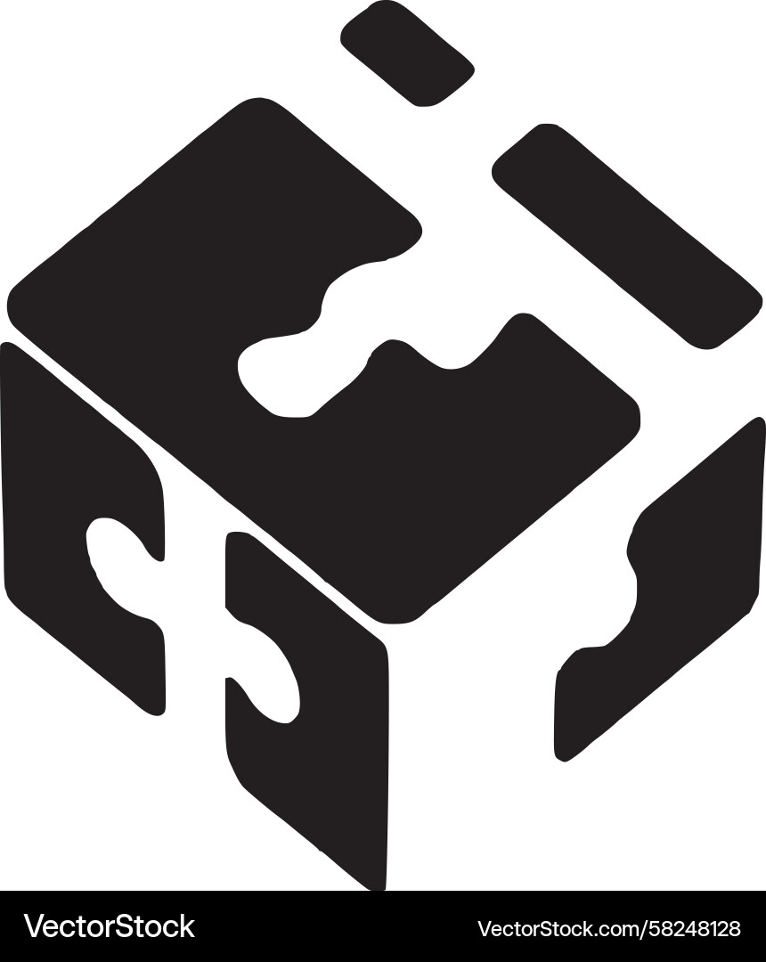 Interlocking Cubes - Connection Symbol Vector Image