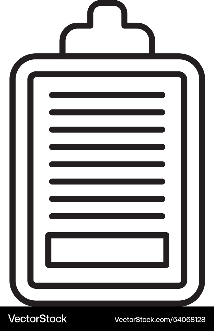 Task line icon design vector image