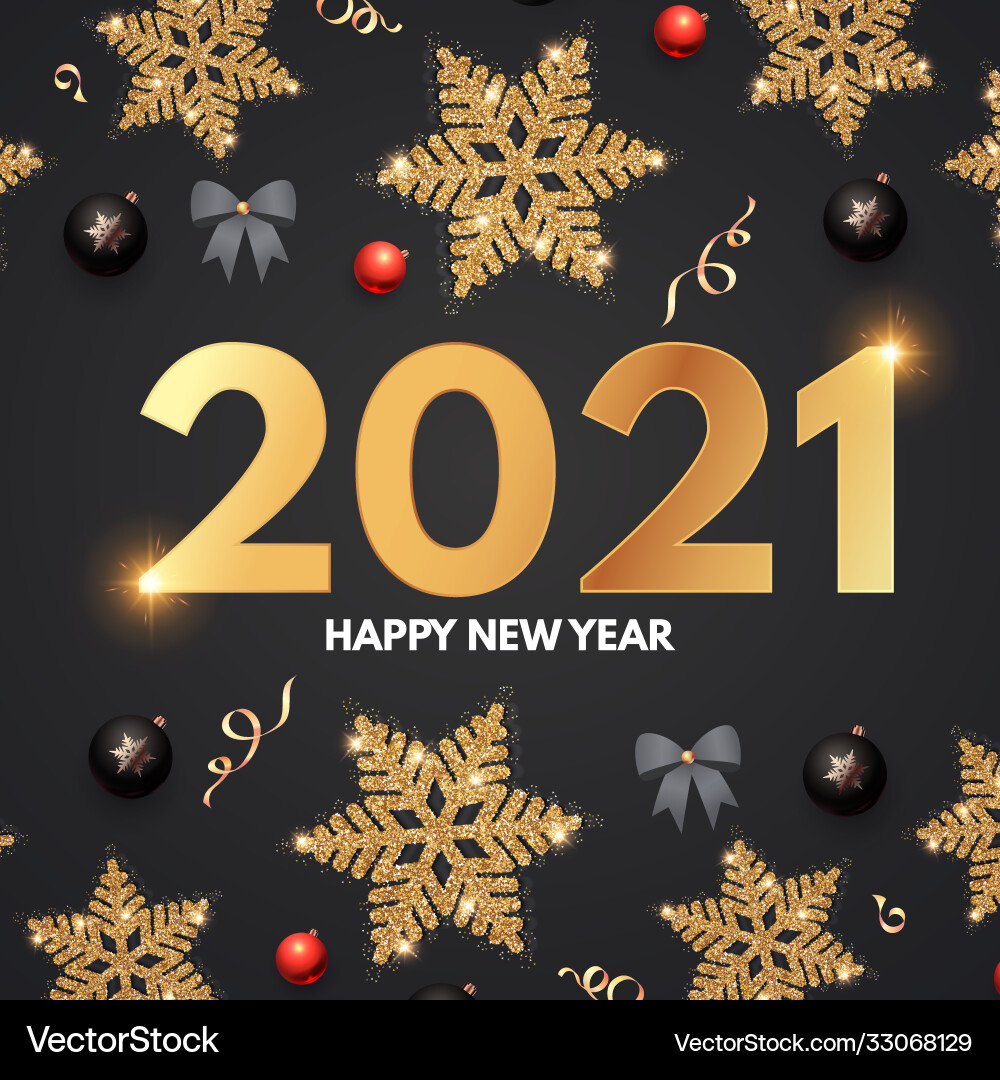 2021 happy new year elegant holiday decoration 2021 happy new year elegant holiday decoration vector image