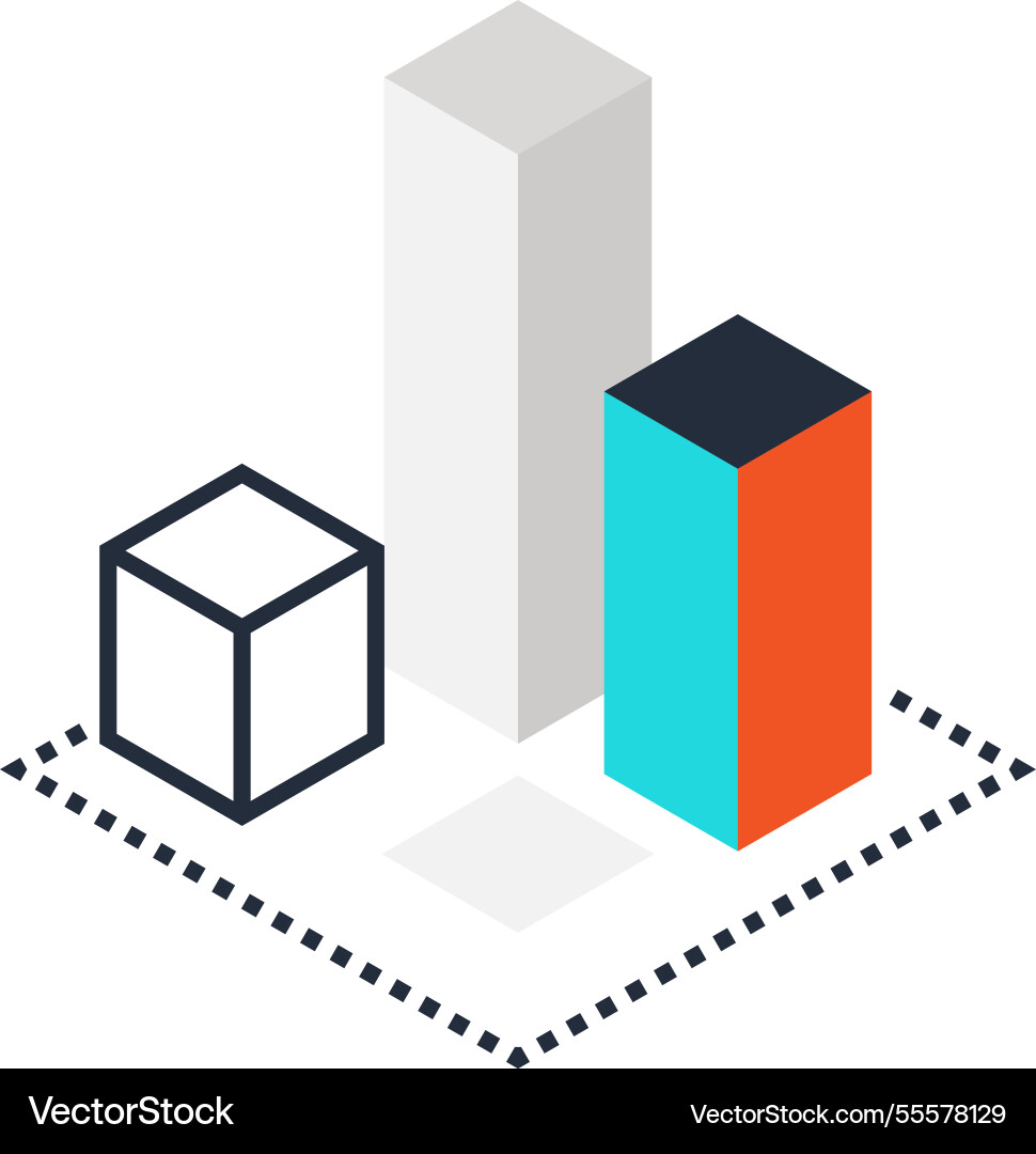 3d modeling flat web icon concept 3d modeling flat web icon concept vector image