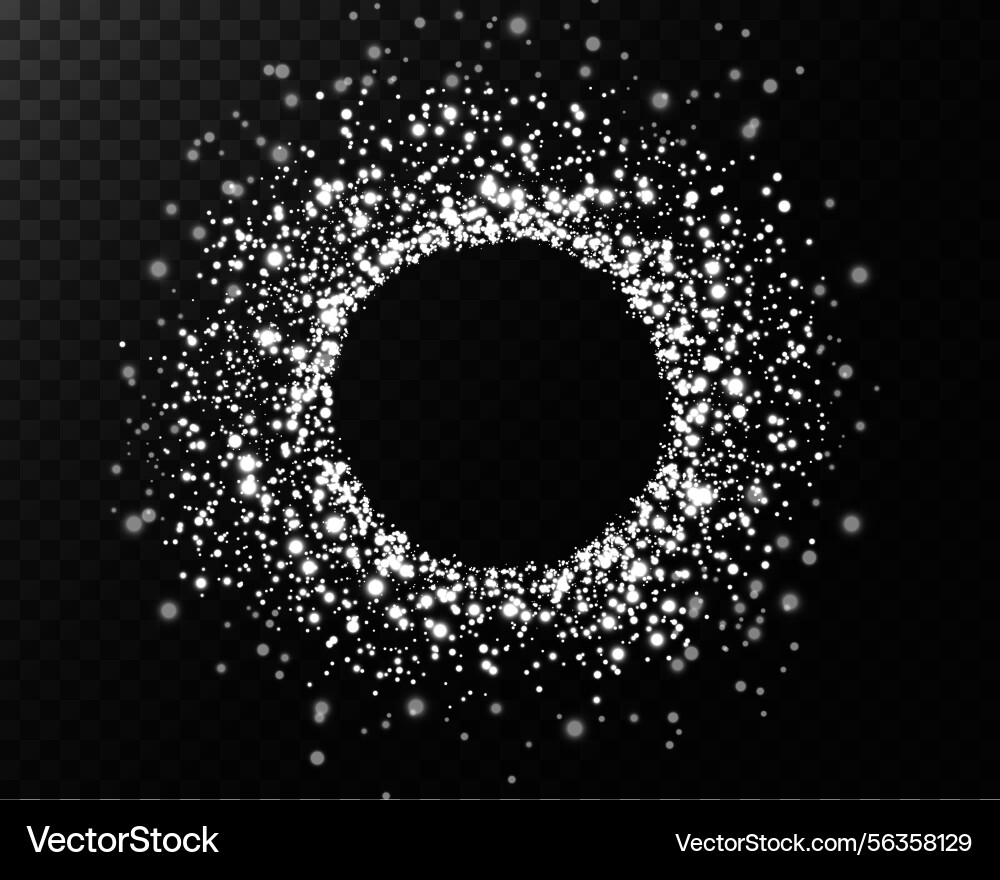 A sparkling circular frame that features A sparkling circular frame that features vector image