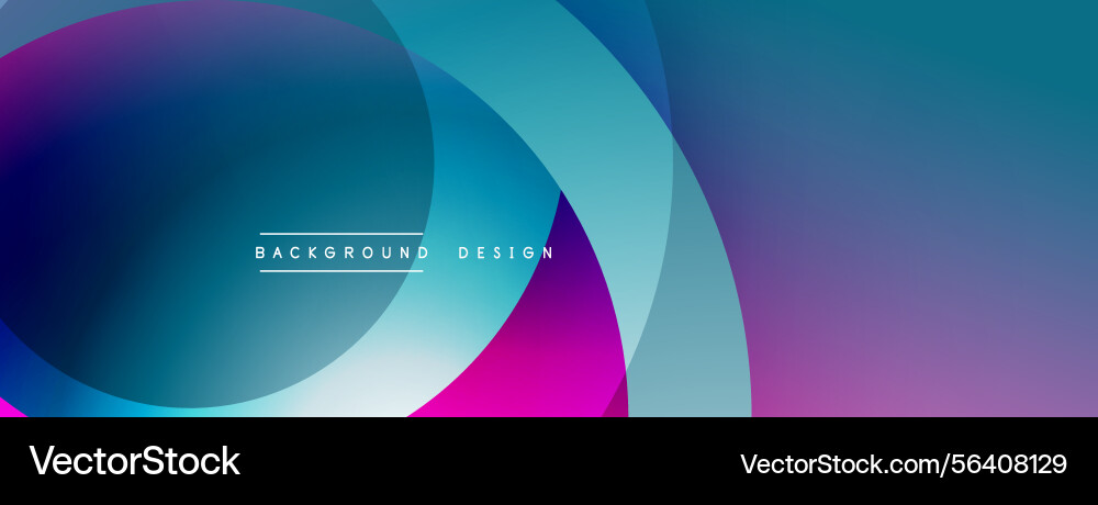 Abstract colorful circles overlap gradient shades Vector Image