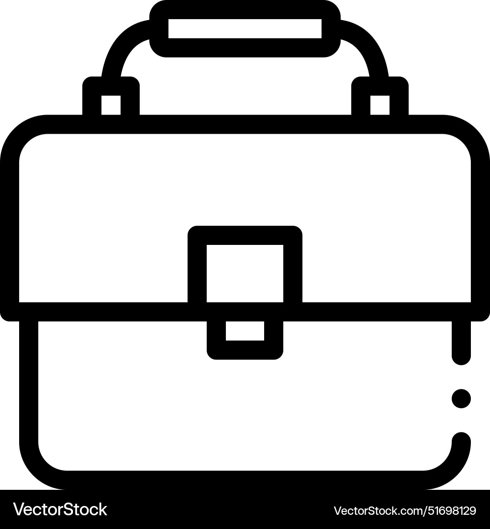 Briefcase icon thin linear style design isolated Briefcase icon thin linear style design isolated vector image