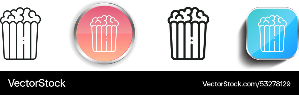 Corn icon thin linear regular and button style Vector Image