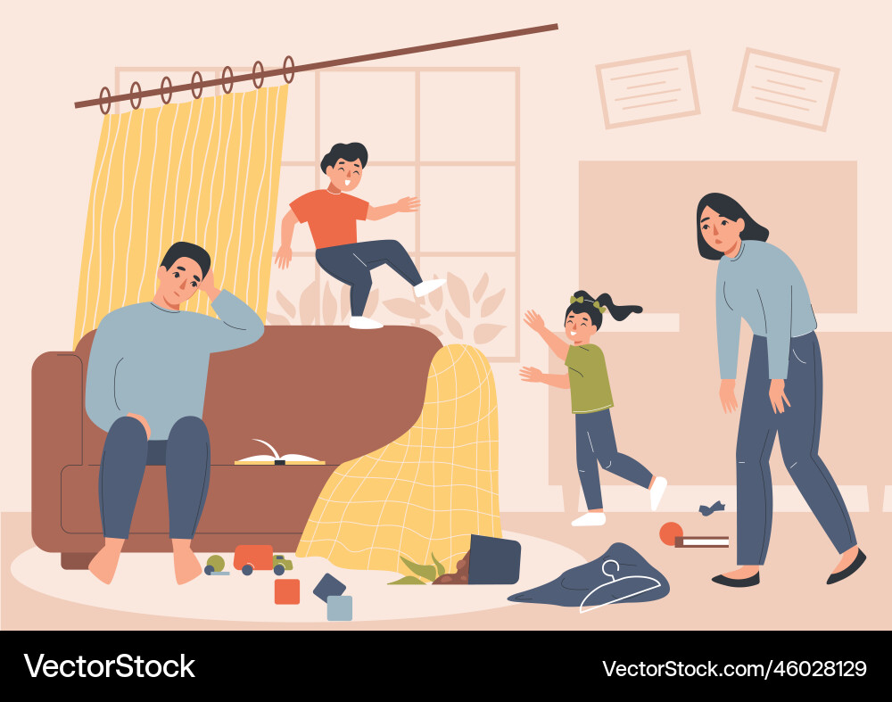 Hyperactive child background Hyperactive child background vector image