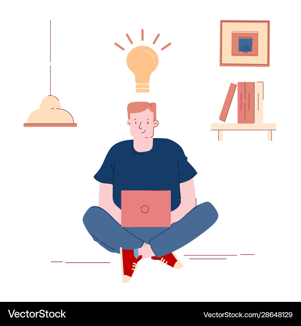 Man Programmierer oder Programmierer arbeiten Man Programmierer oder Programmierer arbeiten Vektorbild