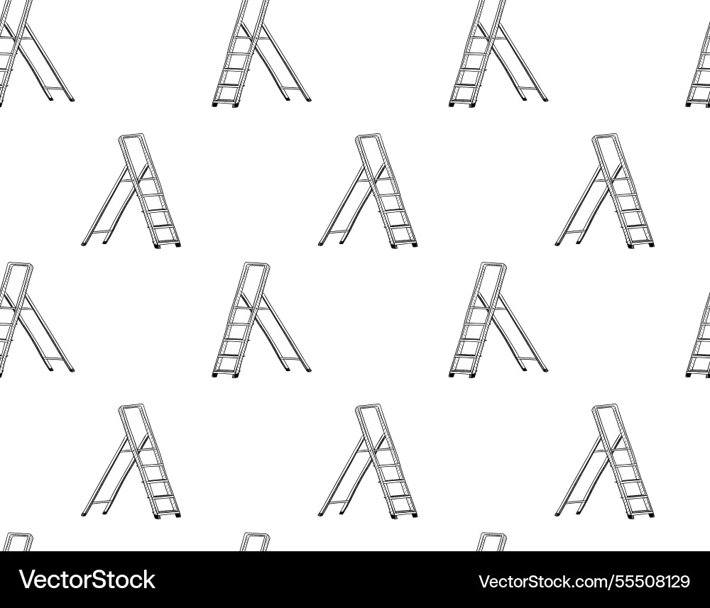 Step ladder seamless pattern graphic line simple Vector Image