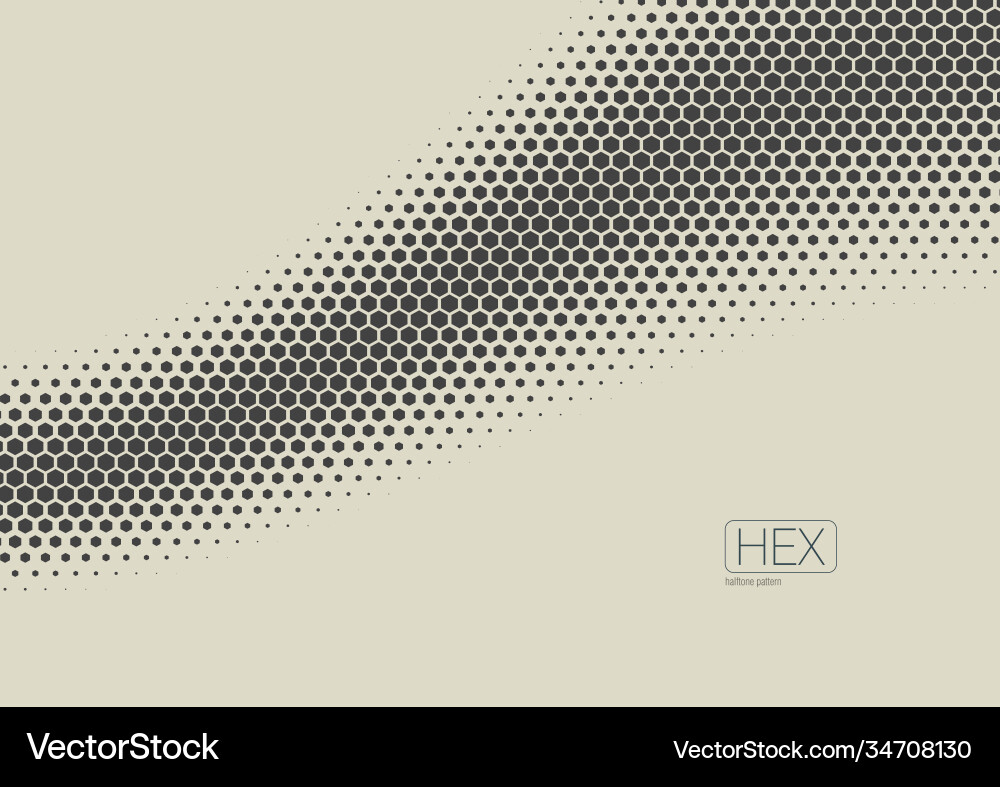 2d abstract geometric wave hex halftone pattern vector image