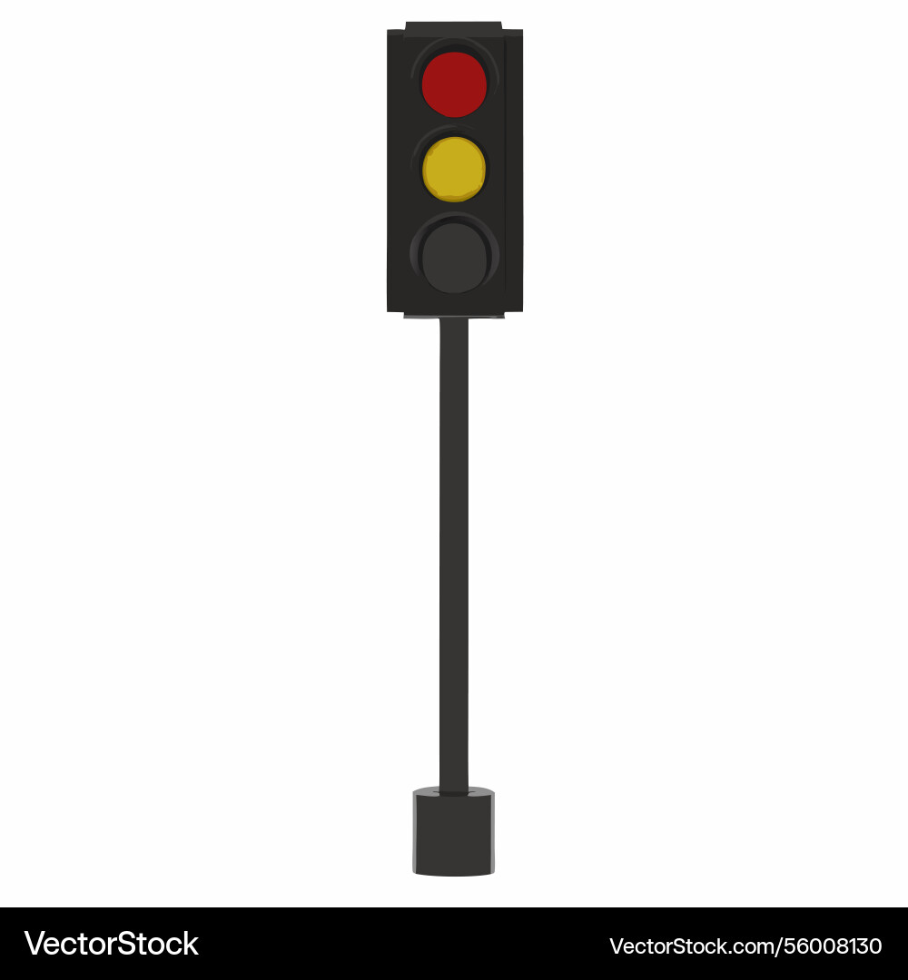 A simple 3d render of traffic light showing A simple 3d render of traffic light showing vector image
