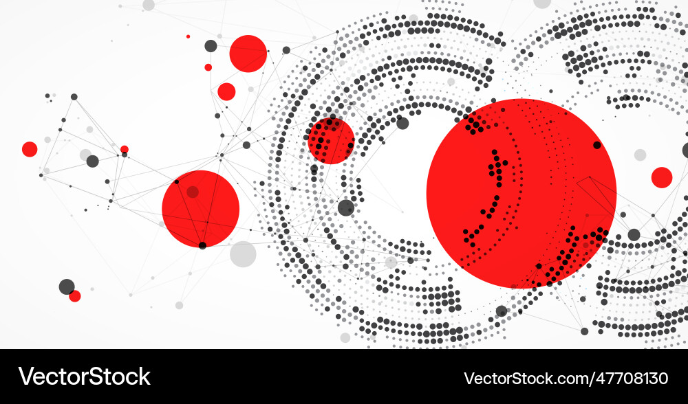 Abstract Science Background - Dots and Lines vector image