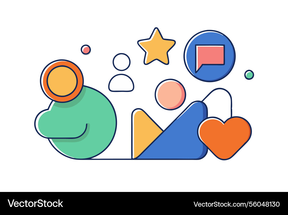 Set of playful and abstract icons representing Set of playful and abstract icons representing vector image