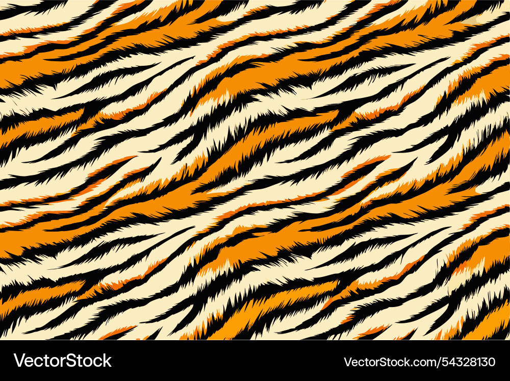 Tiger print texture seamless pattern vector image